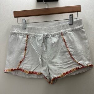 LOFT White Shorts with Orange and Pink Trim